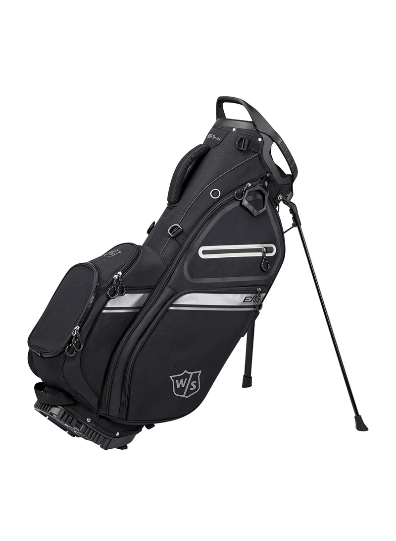 Exo II Stand/ Carry Golf Bag with 5 divided club sections, Black