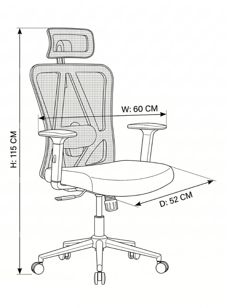KARNAK Haggerty High Back Office Chair, Executive Office Home Chair | Ergonomic Adjustable Height Lumbar Support Back - Color (Black) - Image 5