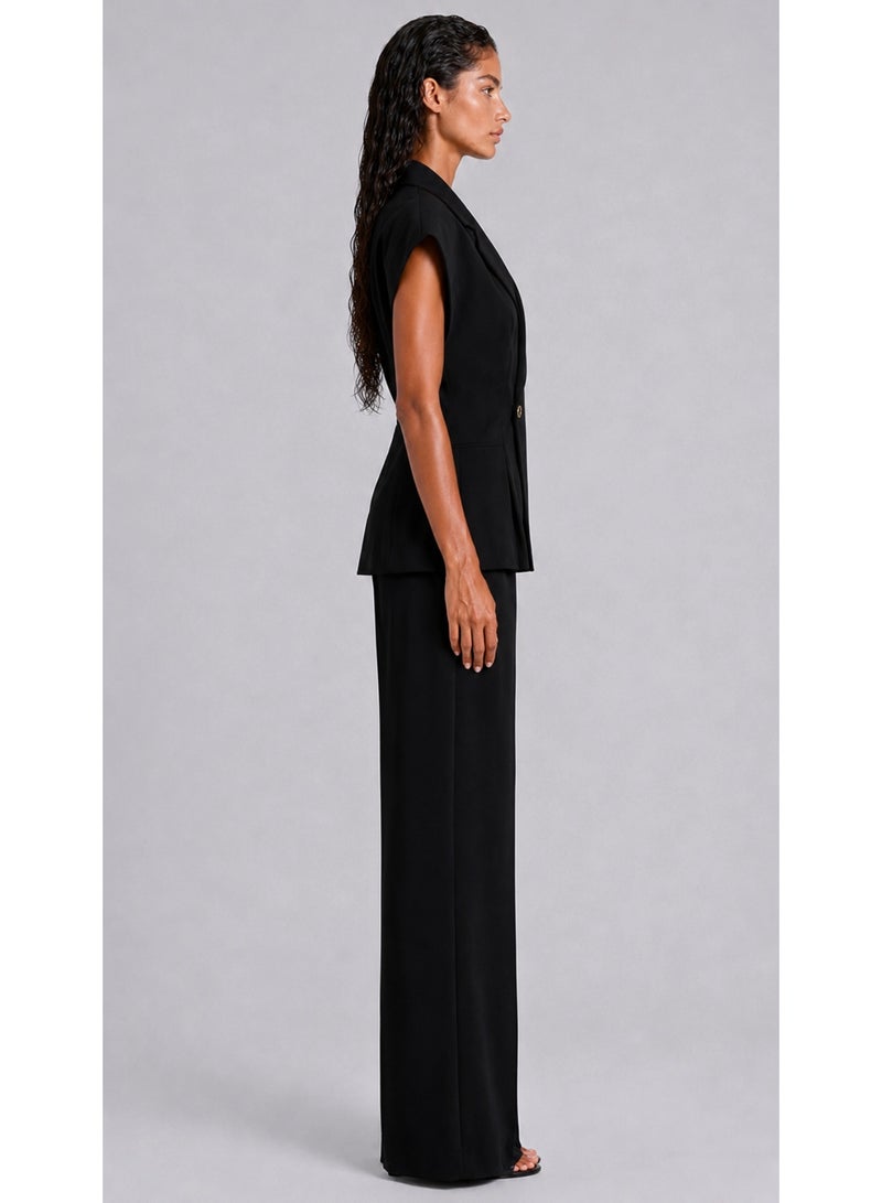 KYVELi Chic Double-Breasted Suit Set-Black - Image 5