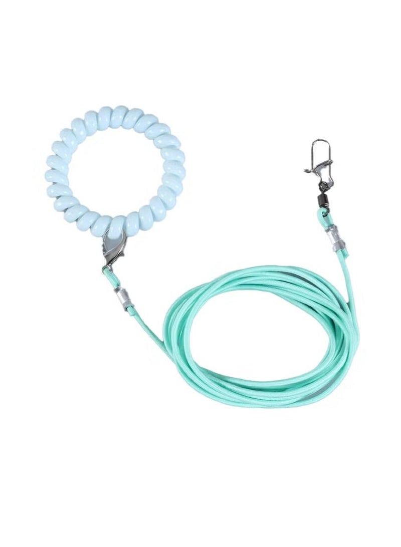 Bird Training Leash, Adjustable Parrot Flying Strap Rope Universal Flying Traction Lead Durable Outing Gadget Outdoor Training Toy for Birds, Parrot, Cockatiel, Parakeet, Lory, 3m elastic flying rope No. 6 foot ring - Image 2