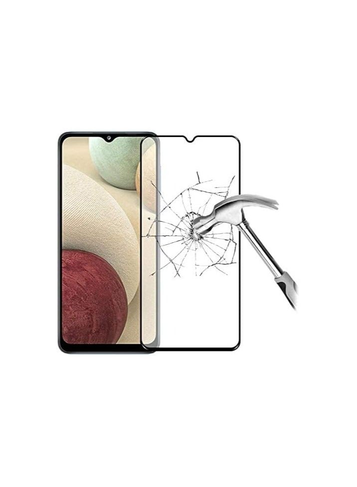 M7molge Full Coverage Glass Screen Protector for Samsung Galaxy A12/M12 - Black Frame  - Image 5