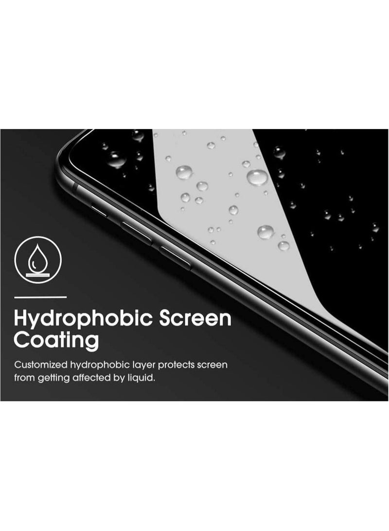 M7molge Full Coverage Glass Screen Protector for Samsung Galaxy A12/M12 - Black Frame  - Image 2