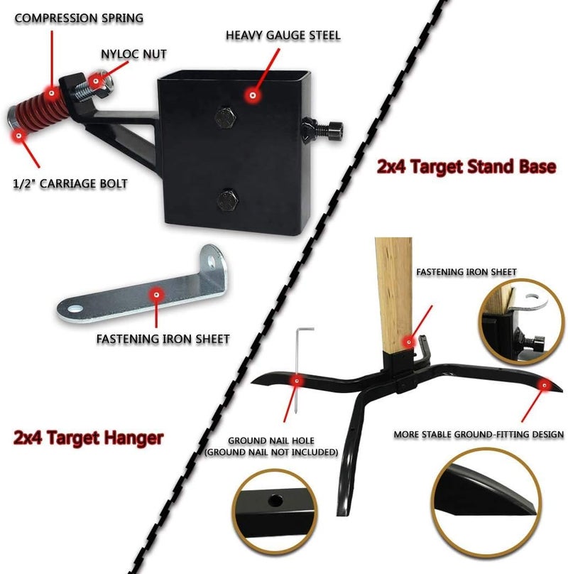 Highwild Target Stand System - AR500 Steel Target with 2x4 Mount Kit - Image 1