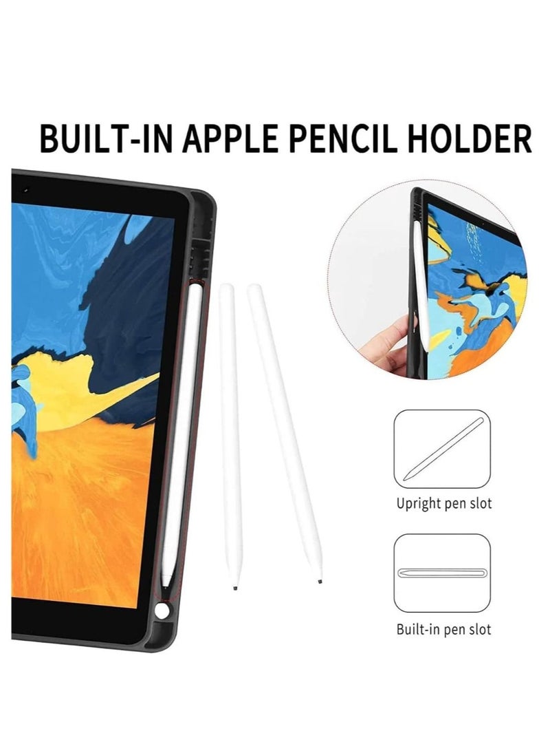 حافظة لوحة مفاتيح لجهاز iPad الجيل التاسع (2021)/الجيل الثامن/الجيل السابع 10.2 بوصة، لاسلكية قابلة للفصل مع حامل قلم، غطاء لوحة مفاتيح فولي لجهاز iPad الجديد الجيل التاسع/الجيل الثامن/الجيل السابع 10.2" - Image 3