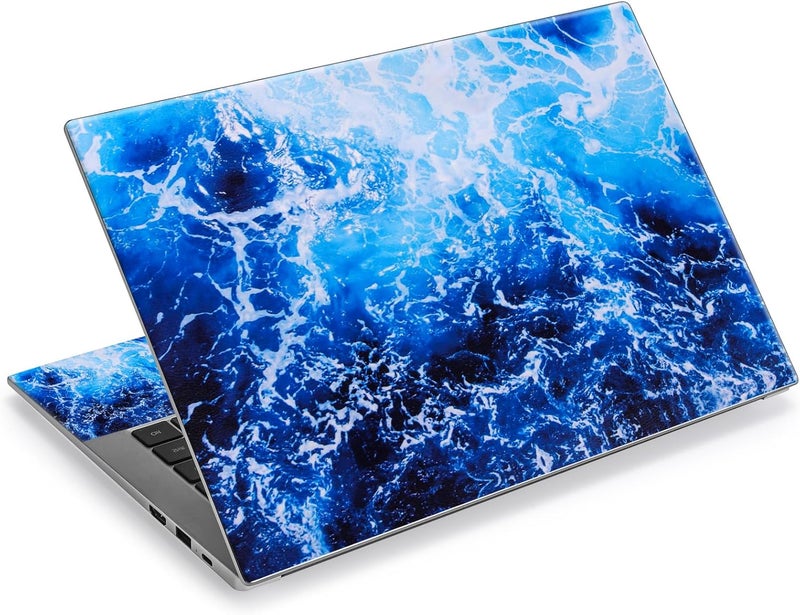 ICOLOR Laptop Skin Sticker Decal 12 13 13.3 14 15 15.4 15.6 inch Personalized Universal Notebook Vinyl Skin Stickers Cover Art Decal Computer Protector (Blue Ocean) - Image 1