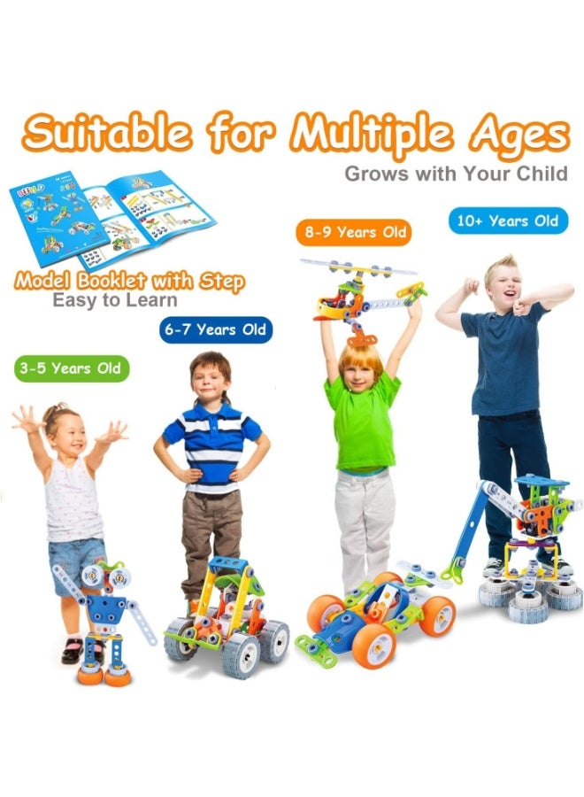 حديقة الألعاب مجموعة مكعبات بناء STEM 10 في 1، مكونة من 167 قطعة، للأطفال من سن 3 إلى 12 عامًا، لعبة بناء تعليمية للأولاد والبنات، مشاريع هندسية تعليمية إبداعية، مجموعة هدايا عيد ميلاد للأطفال الكبار، مكعبات نماذج ممتعة يمكنك صنعها بنفسك - ابنِ نموذجًا واحدًا في كل مرة. - Image 3