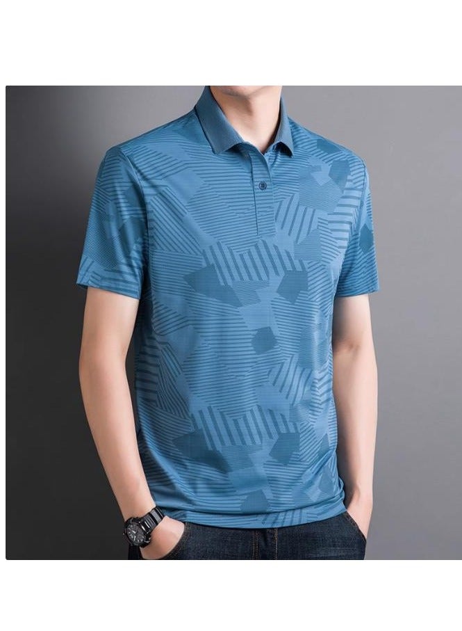 Men's Cool Breathable Quick Drying T-Shirt Short Sleeved Polo Shirt - Image 1