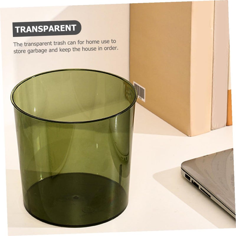 Clear Small Trash Bin for Bathroom Kitchen Office Home Multipurpose Waste Paper Storage - Image 4
