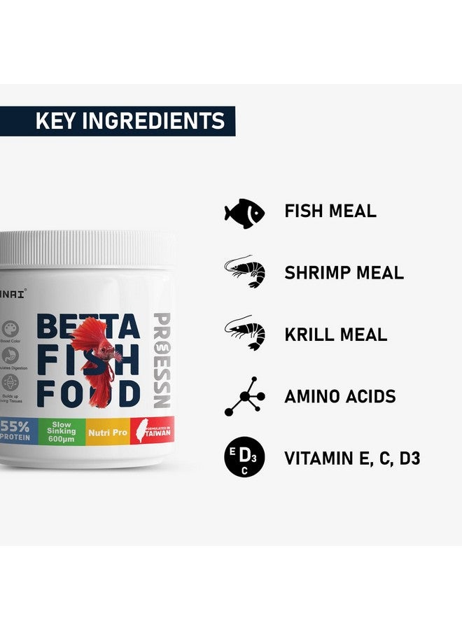 TUNAI Nutri Choice Betta Fish Food | 40G | Micro Pellets 600 Microns | Enriched With 55% Protein (600 Microns - Micro Pellets, 40G), All Life Stages - Image 4