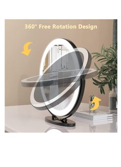 Arabest 20 inch Large Vanity Makeup Mirror with Lights, 3 Color Lighting Modes | Round Lighted Up Makeup Mirror with Dimming LED  - Image 2