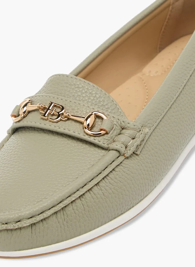 Flora Bella By Shoexpress Women Monogram Slip-On Buckle Loafers