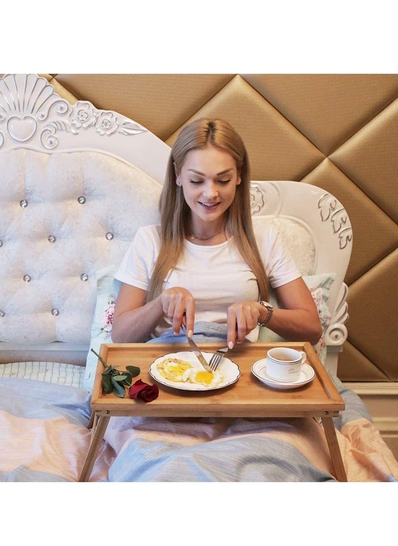 Excellence Bamboo Bed Tray with Folding Legs Lap Tray Breakfast Tray Great for Breakfast in Bed or Eating Tray - pzsku/Z017EF9090864E96451F9Z/45/_/1660924440/abf8a03e-674b-4b14-96ae-a162ea3fd7b7