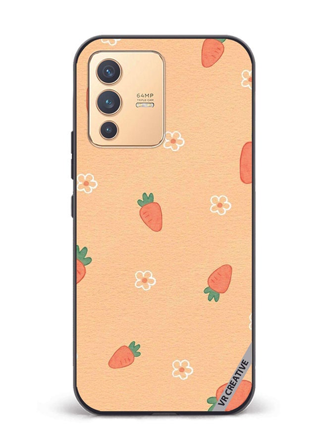 VR CREATIVE Protective Case Cover For Vivo V23 5G Carrot Design Multicolour - Image 1