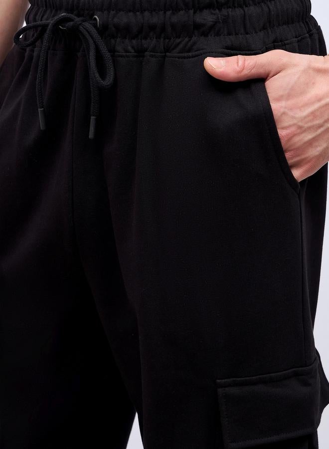 Styli Oversized Fit Cargo Joggers with Elasticated Hem  - Image 4