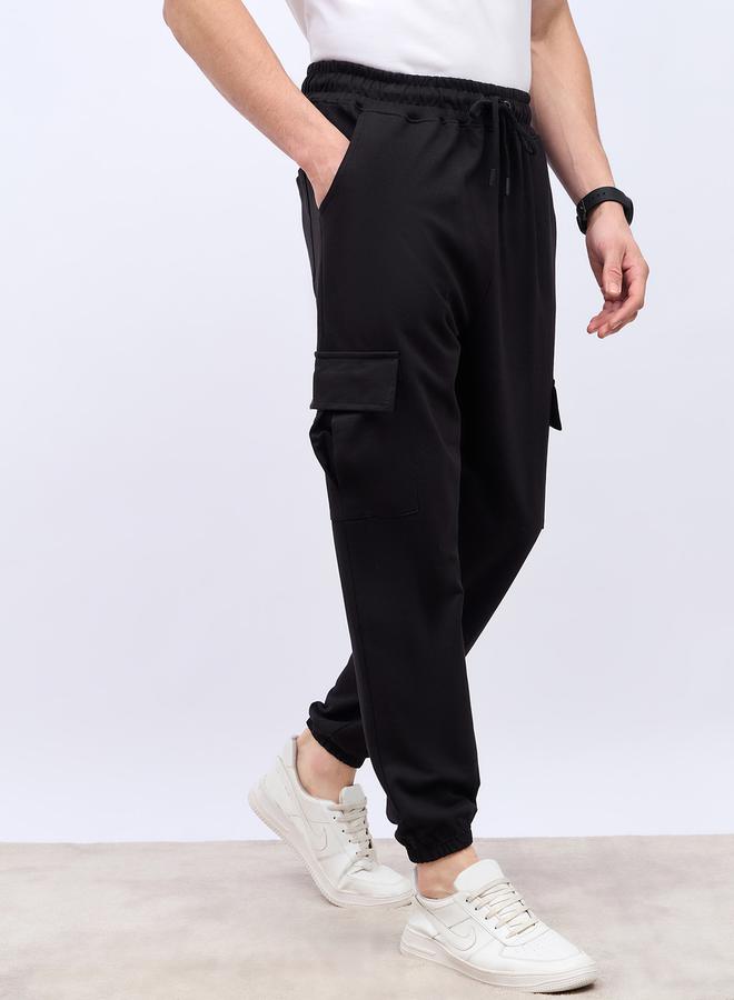Styli Oversized Fit Cargo Joggers with Elasticated Hem  - Image 3
