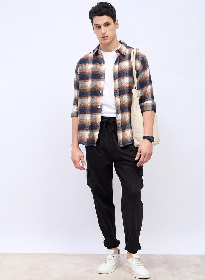 Styli Oversized Fit Cargo Joggers with Elasticated Hem  - Image 1
