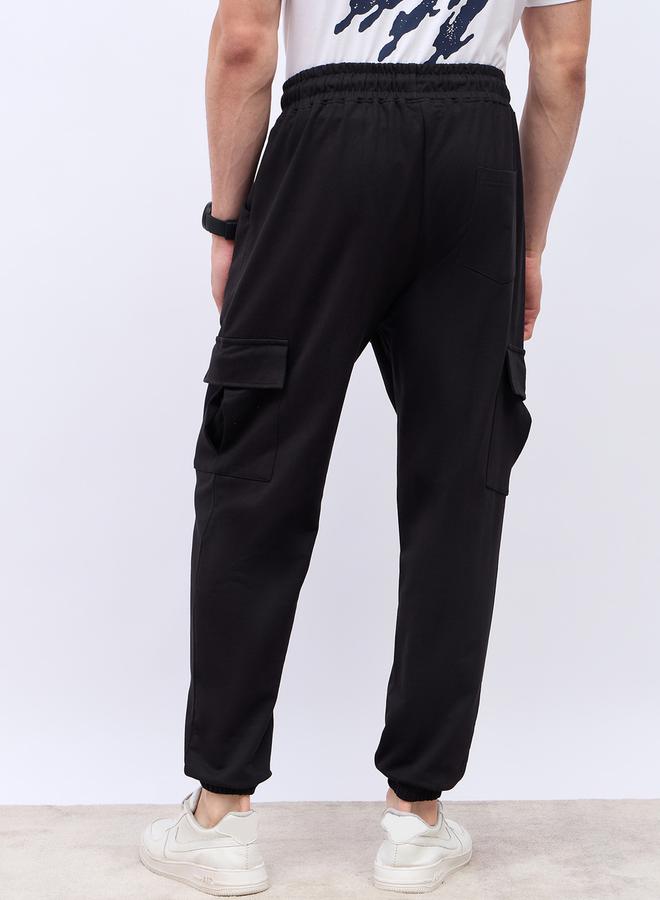 Styli Oversized Fit Cargo Joggers with Elasticated Hem  - Image 5