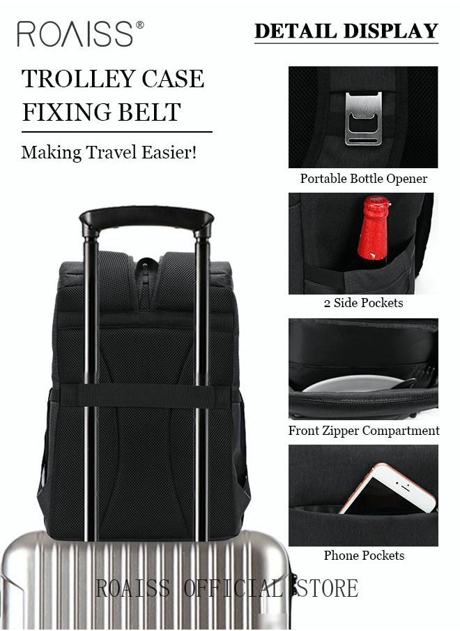 roaiss - Outdoor 27 Cans Cooler Backpack Insulated Bag with Bottle Opener Waterproof Oxford Ice Refrigerated Fresh-keeping for Men Women Picnic/BBQ/Beach - Image 1