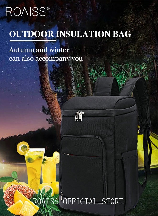 roaiss - Outdoor 27 Cans Cooler Backpack Insulated Bag with Bottle Opener Waterproof Oxford Ice Refrigerated Fresh-keeping for Men Women Picnic/BBQ/Beach - Image 1
