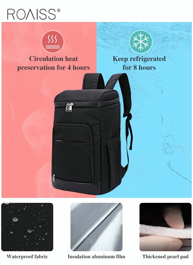 roaiss - Outdoor 27 Cans Cooler Backpack Insulated Bag with Bottle Opener Waterproof Oxford Ice Refrigerated Fresh-keeping for Men Women Picnic/BBQ/Beach - Image 1