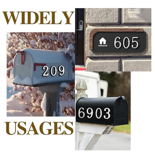 opasyo 30 Pieces Mailbox Numbers for Outside 2 inch 0-9 Self-Adhesive Mail Box Numbers,3D Gold House Numbers for Mailbox, Apartment, House, Trash Bins,Office Hotel Room (Silver, 2inch) - Image 4
