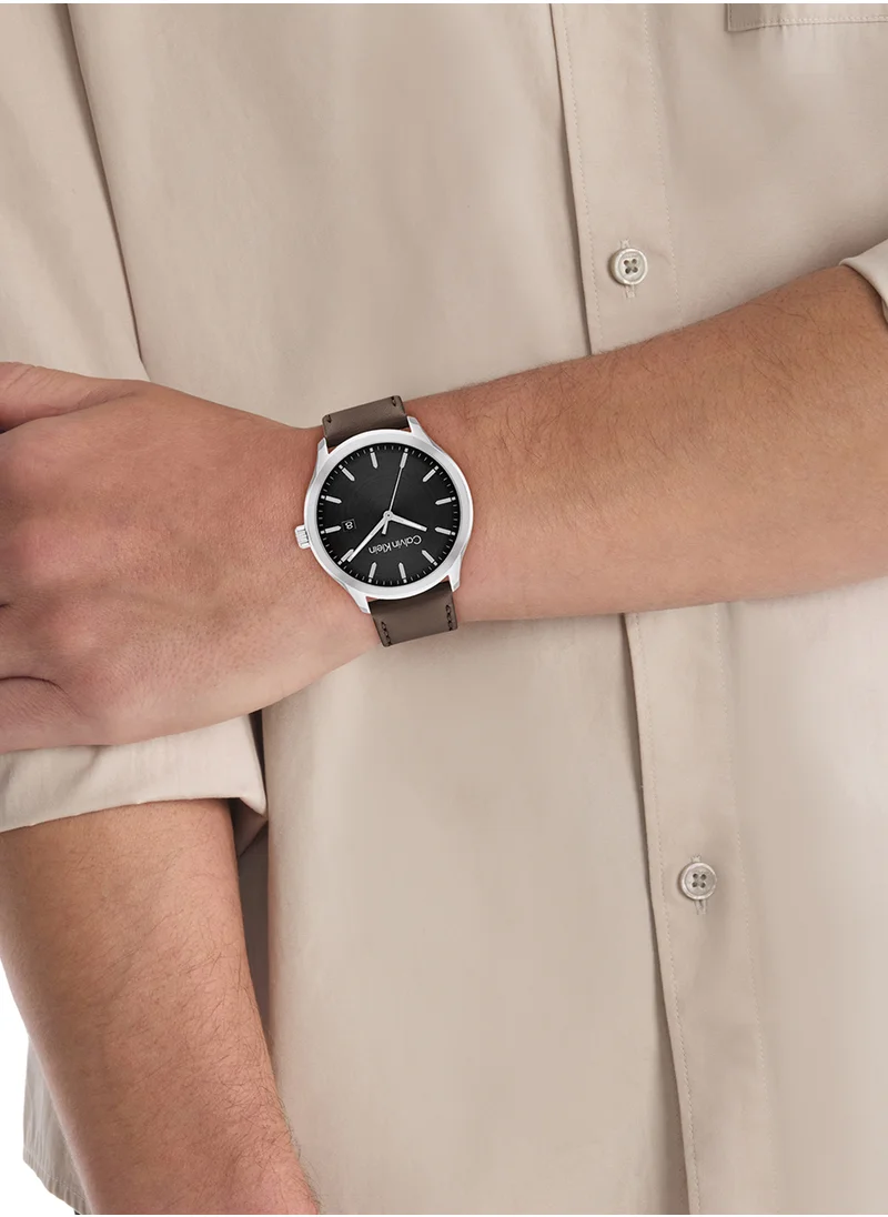 كالفن كلاين Men's Analogue Watch with Date Display Window