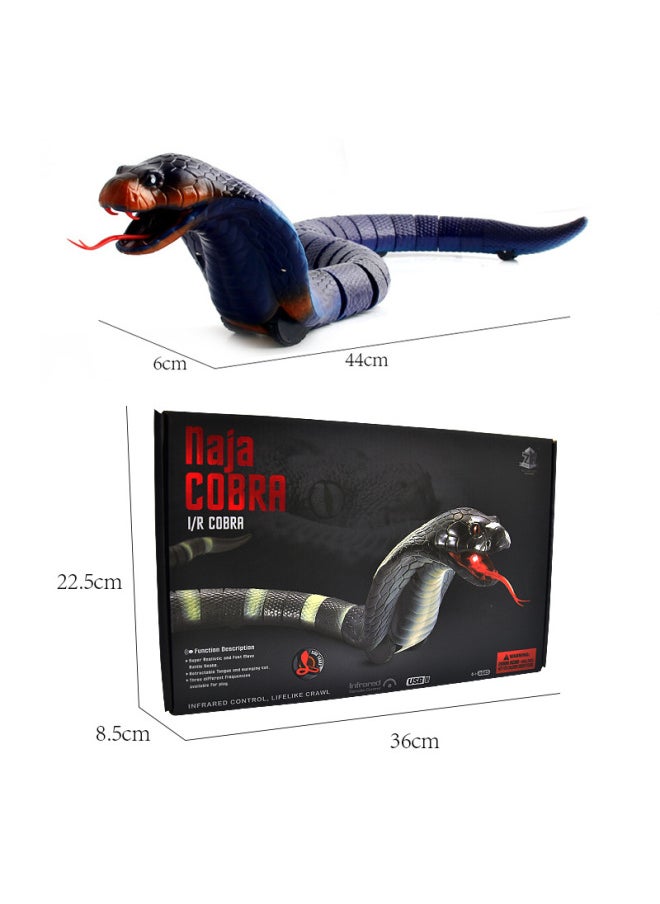 Simulation Remote Control Snake Animal Model Electric Induction Remote Control Cockroach Trick Toy A Generation Of Hair-Color:Snake King Purple Blue  - Image 1