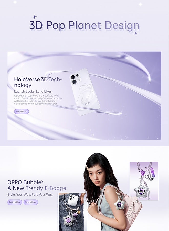 OPPO Reno16 Pro 5G Dual SIM Pop White 12GB RAM 512GB with FREE Enco Buds 3 Pro, Google Cloud Storage, Spotify Premium, Super Fast Car Charger & VIP Card Warranty – Middle East Version - Image 3