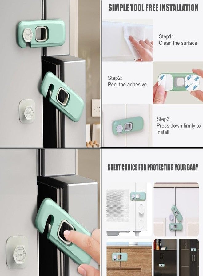 CETLO Child Proof Refrigerator Lock | Fridge, Freezer & Cabinet Safety Lock for Toddlers & Kids | No Drill, No Tools Required | Fits Up to 1 Inch (25mm) Sealing Strip | Grey - Image 3