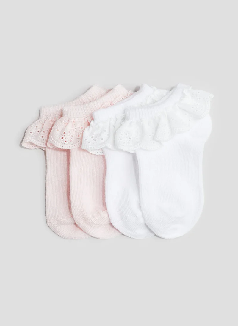 H&M 4-PACK SHAFTLESS SOCKS