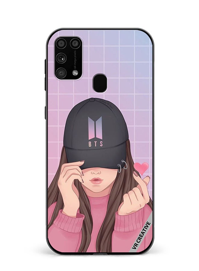VR CREATIVE Protective Case Cover For Samsung Galaxy M31/M31 Prime Bts Cap Girl Design Multicolour - Image 1
