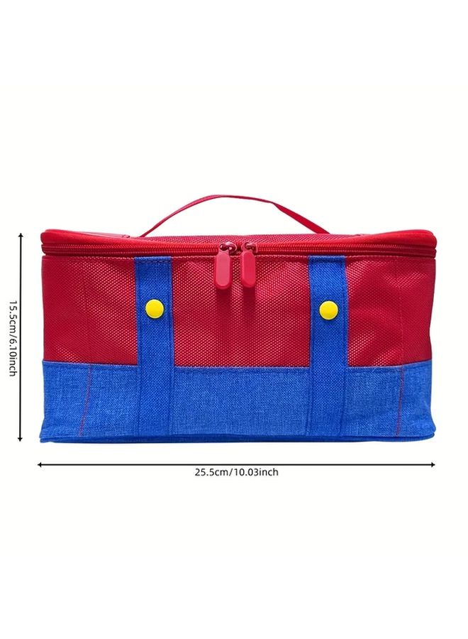Shockproof Switch Storage Bag With Case Red And Blue Adjustable Compartments Card Slot Travel Gaming Bag - Image 2