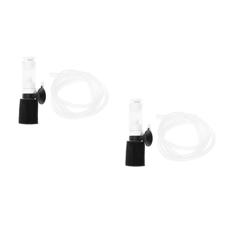 2 Sets Ultra Quiet Mini Air Driven Fish Filter Sponge Filters Air Driven Filter for Small Aquariums with Sponge for Betta and Shrimp Tanks - Image 1