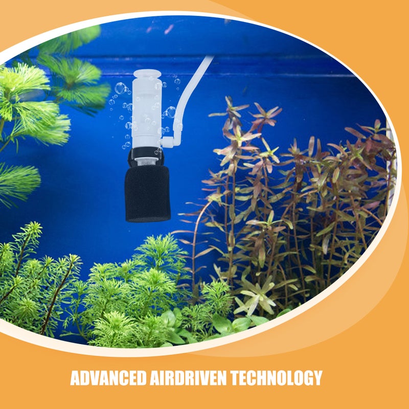 2 Sets Ultra Quiet Mini Air Driven Fish Filter Sponge Filters Air Driven Filter for Small Aquariums with Sponge for Betta and Shrimp Tanks - Image 3