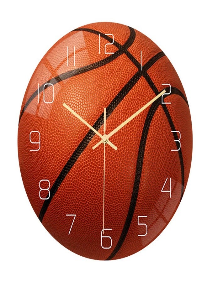 Valentoria Back To School Supplies Basketball Football Soccer Golf Baseball Tennis Wall Clock Bedroom Livingroom Birthday Chritmas Gifts Present for Kids Son Boys Baby Child NBA Basketball MLB Fans (Basketball) - Image 1