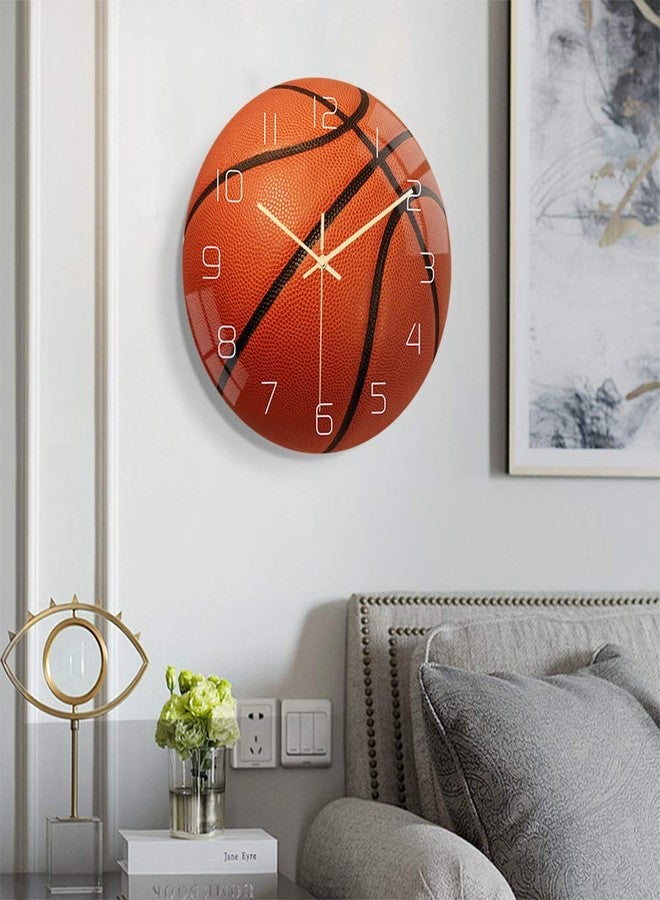 Valentoria Back To School Supplies Basketball Football Soccer Golf Baseball Tennis Wall Clock Bedroom Livingroom Birthday Chritmas Gifts Present for Kids Son Boys Baby Child NBA Basketball MLB Fans (Basketball) - Image 4