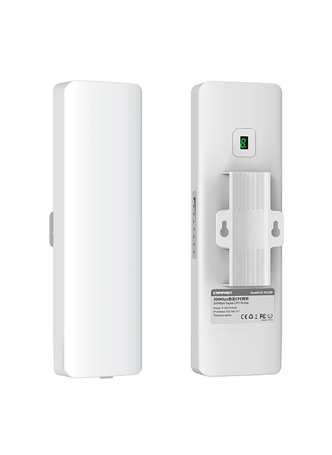 comfast - CF-E315D 300M WiFi Bridge CPE WiFi Bridge Long Distance Wireless Transmission Built-in High-gain Antenna UK Plug - Image 1