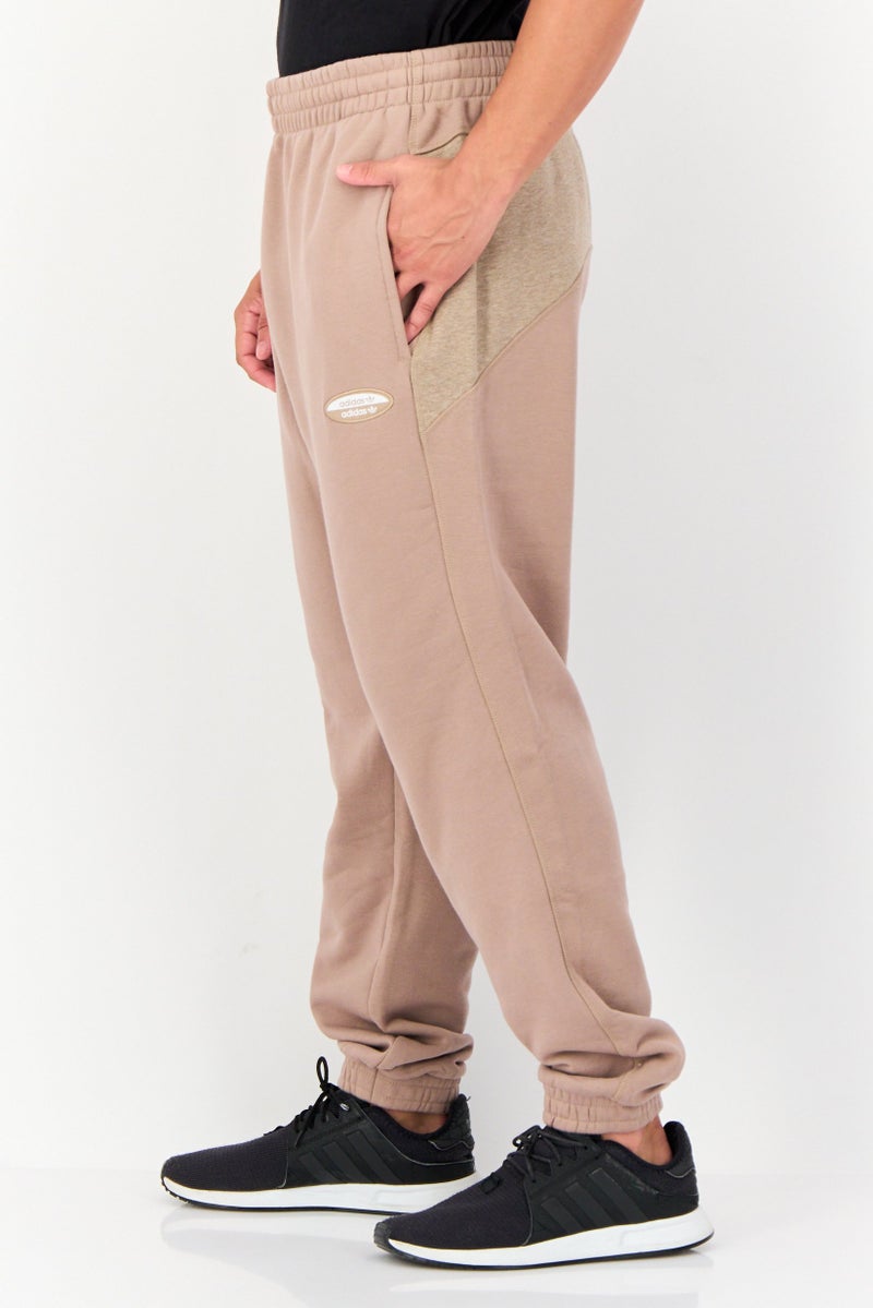 adidas Originals Men Sportswear Fit Brand Logo Outdoor Sweatpants, Light Brown  - Image 3