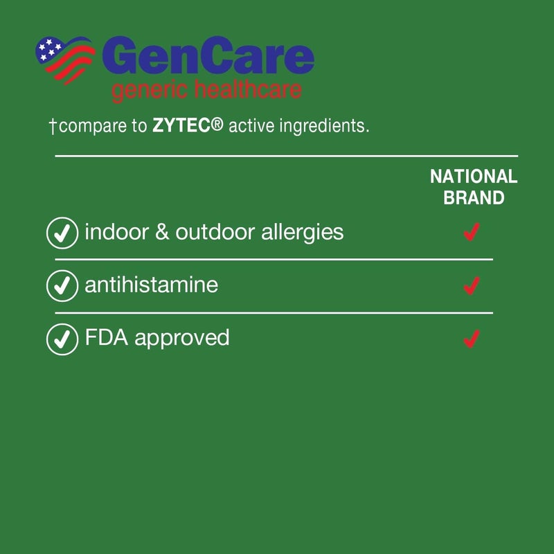 GenCare Allergy Relief Bundle Cetirizine HCL 10mg 200 Count  Diphenhydramine 25mg 600 Tablets  Comprehensive Allergy Solution - Image 4