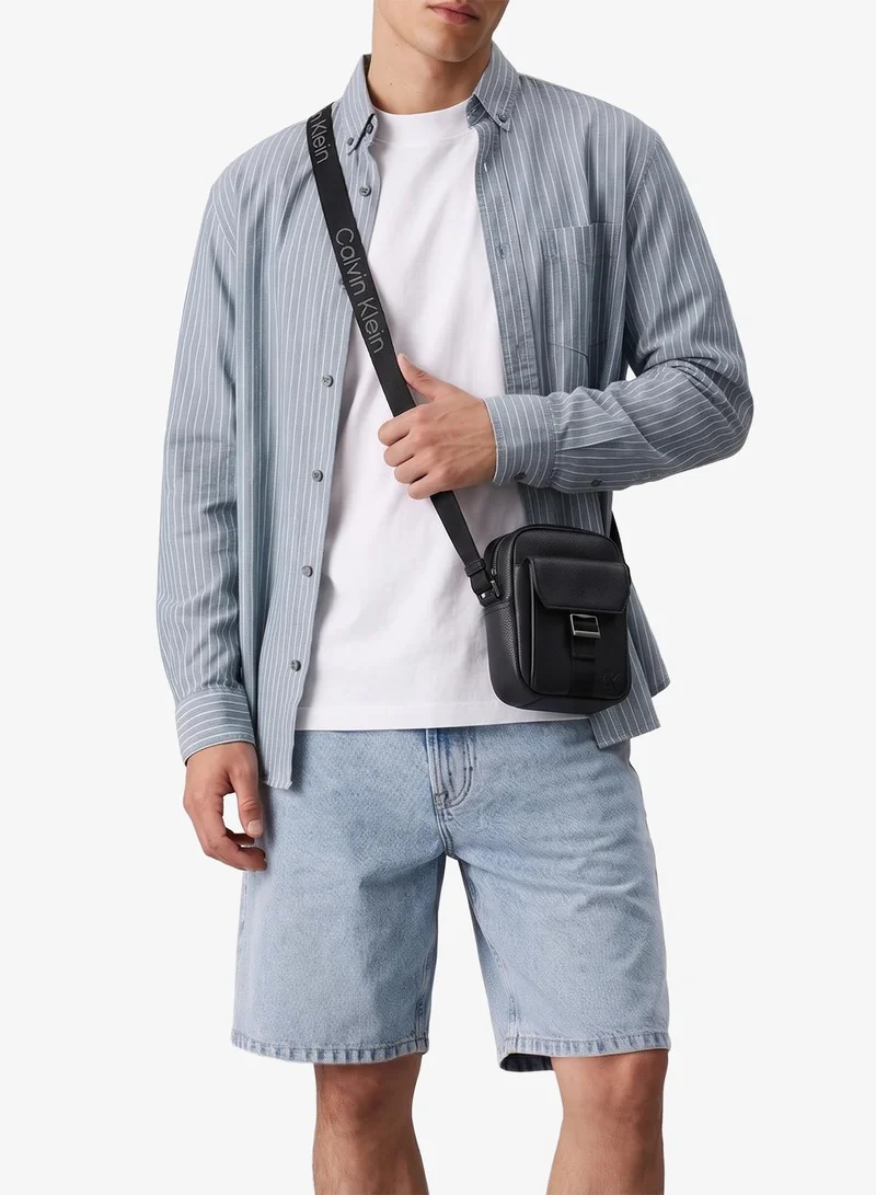 Calvin Klein Black Logo Messenger Bag for Men | Best Price UAE