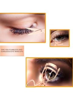 Goolsky 5 Pieces Eyelash Applicator Tool False Eyelashes Applicator Eyebrow Curler Eyebrow Scissors (Rose Golden)  - Image 4