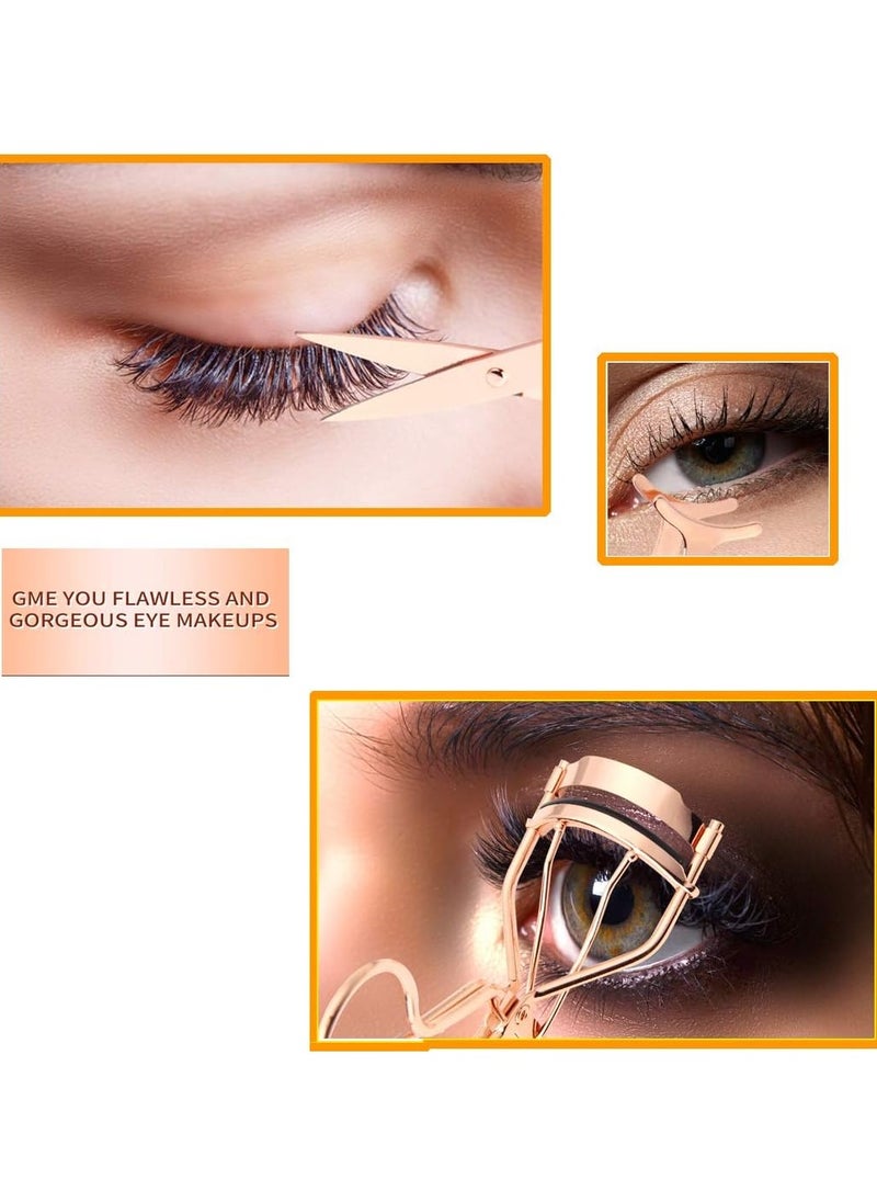 Goolsky 5 Pieces Eyelash Applicator Tool False Eyelashes Applicator Eyebrow Curler Eyebrow Scissors (Rose Golden)  - Image 4