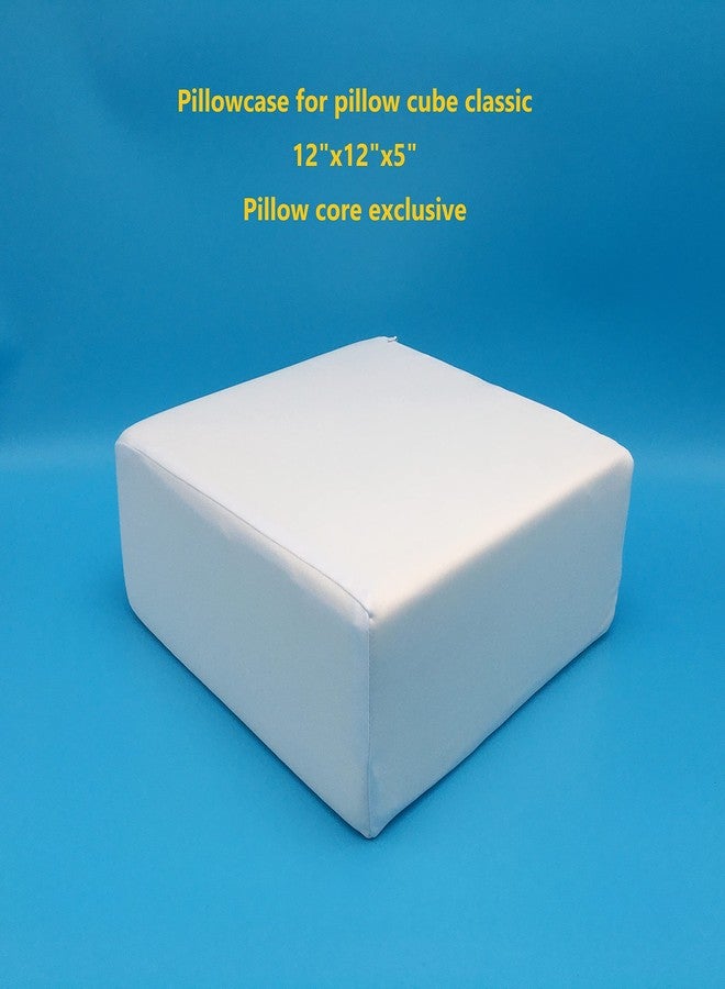 TOPPURE Pillowcase for Pillow Cube, Pillow Case for Cube Pillow, Square Pillowcase(12“x12 x5, White) - Image 3