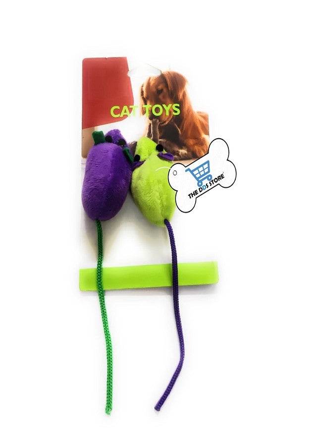 The DDS Store Cat Mouse Toy, 2PCS Mouse Plush Toy Interactive Cartoon Pet Funny Toys for Cats Kittens (Pack of 2) - Image 1
