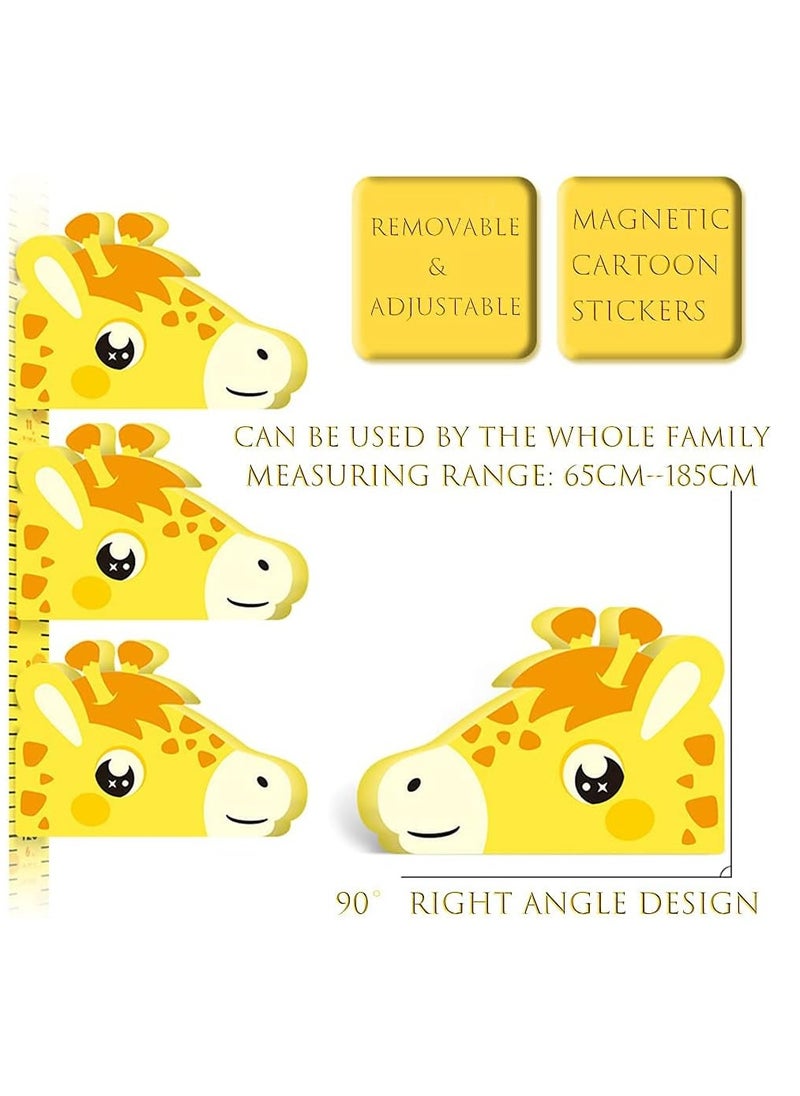 Gonice Children Height Growth Ruler,Removable Adjustable Kids Measuring Chart,Waterproof Hanging Rulers,Cartoon Magnetic,Nursery Wall Decals for Baby Bedroom,Toddler Playroom (yellow giraffe)  - Image 4