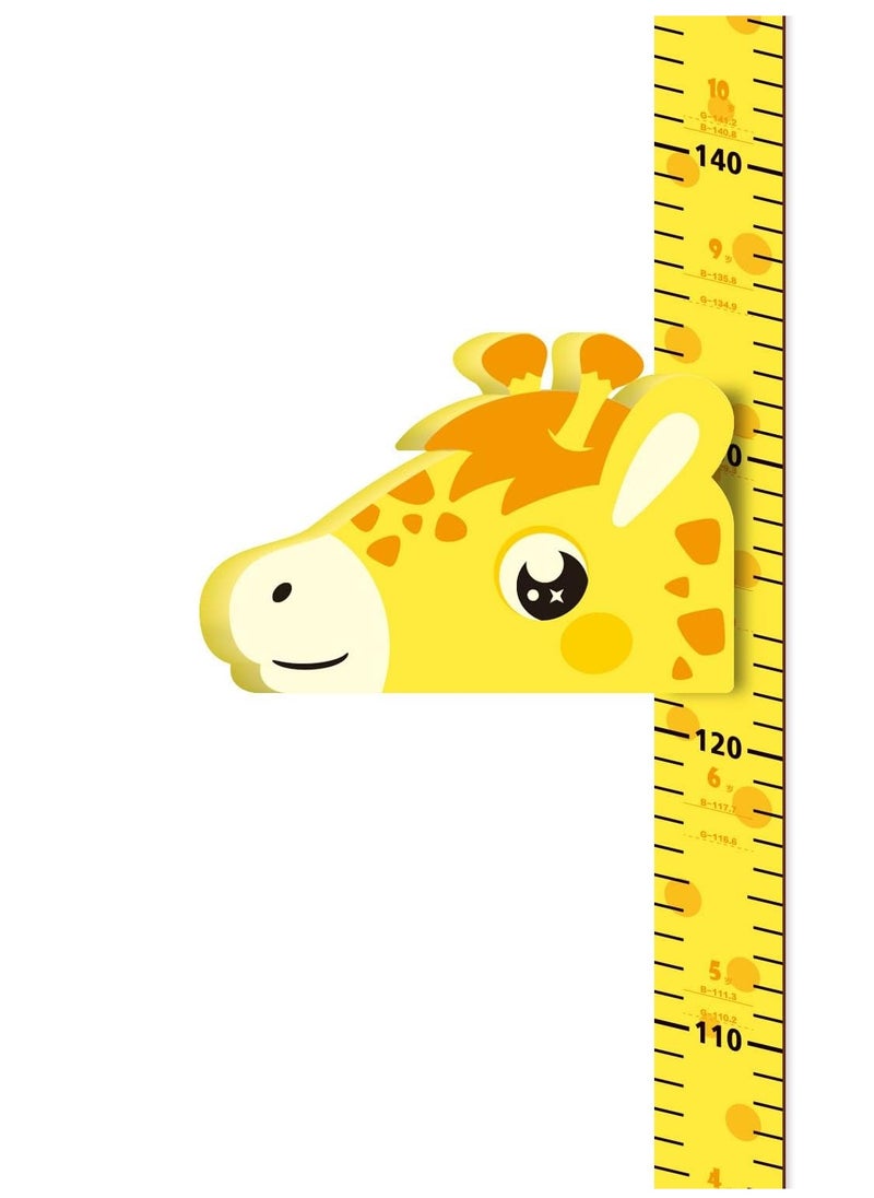 Gonice Children Height Growth Ruler,Removable Adjustable Kids Measuring Chart,Waterproof Hanging Rulers,Cartoon Magnetic,Nursery Wall Decals for Baby Bedroom,Toddler Playroom (yellow giraffe)  - Image 1