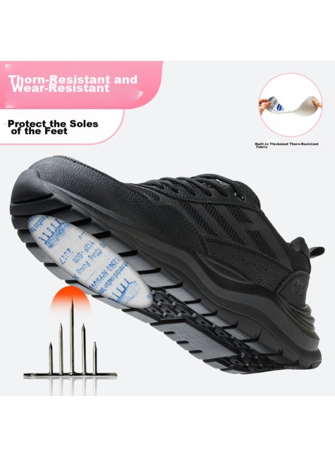 Old housekeeper Laoguanjia Women'S Safety Shoes, Small Size, Lightweight, Breathable, Steel Toe, Anti-Smashing, Anti-Puncture, Work Functional Safety Shoes 6078 37 - Image 5