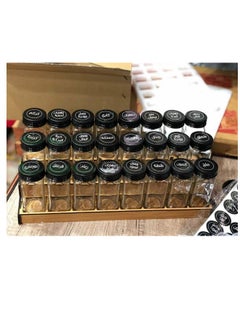 Spice Set 12 Jars with Stand and stickers