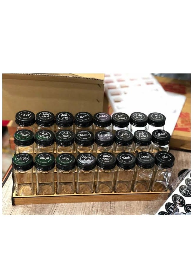 Generic - Spice Set 12 Jars with Stand and stickers - Image 1