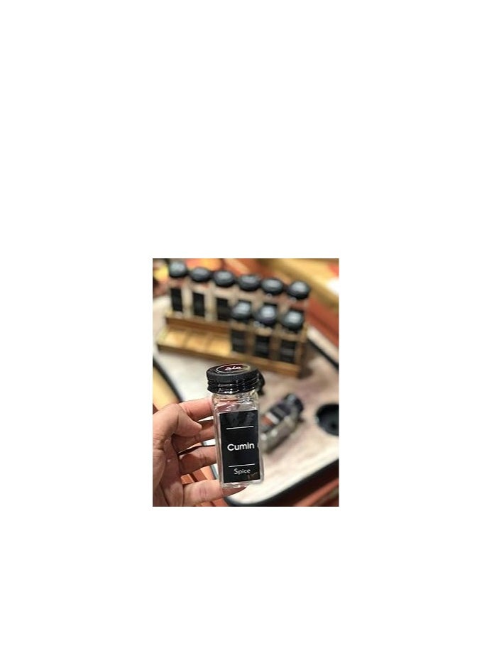 Generic - Spice Set 12 Jars with Stand and stickers - Image 1